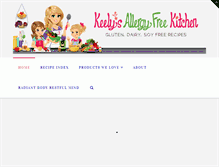 Tablet Screenshot of keelysallergyfreekitchen.com